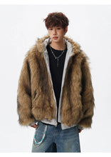 Load image into Gallery viewer, Reversible vintage faux fur jacket