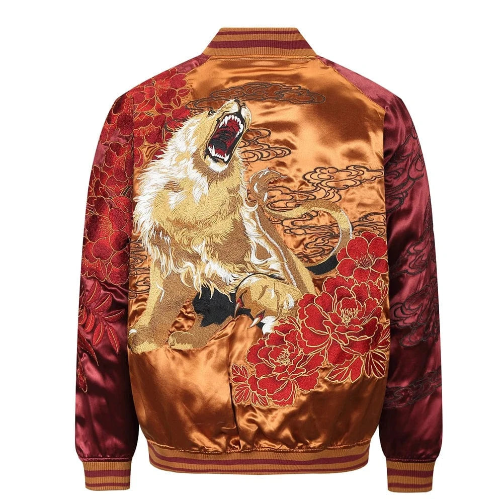 別注 SOUVENIR JACKET \"The gold\" Japanese Repro Souvenir Jacket, Reversible, Gold Pherrow and Hot