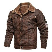 Load image into Gallery viewer, Fleece lined vintage inspired military style jacket