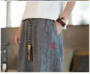 "hayai" ankle length harem pants