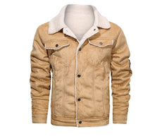 Load image into Gallery viewer, Fleece lined vintage inspired military style jacket