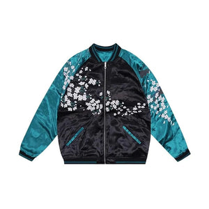 Hyper premium sakura skull embroidery sukajan jacket