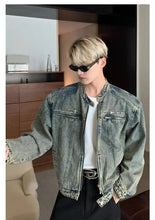 Load image into Gallery viewer, Vintage distressed ryokan denim jean jacket