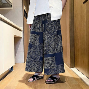 Vintage "mosaic" wide harem pants