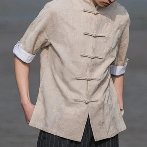 "língzi" Tang Dynasty short sleeve shirt