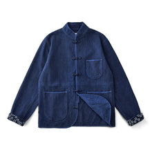 Load image into Gallery viewer, Hyper premium "Diànxuán" Tang indigo denim jacket