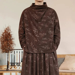 "fúman" two piece sweater and harem pants set