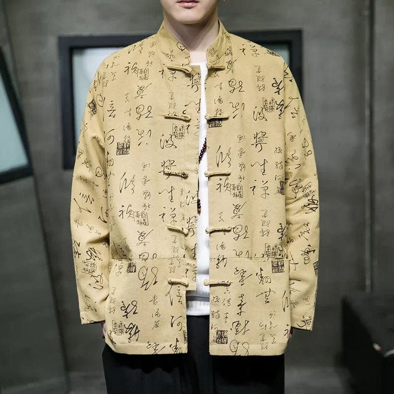 Artistic Chinese calligraphy design Tang dynasty jacket – High