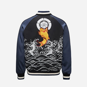 Super premium embroidery carp sukajan souvenir jacket