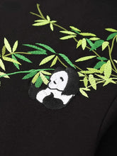 Load image into Gallery viewer, Embroidery playful panda T-shirt
