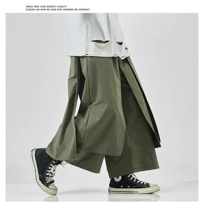 Solid baggy layered harem pants