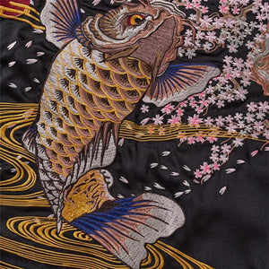Premium carp splash embroidery sukajan jacket