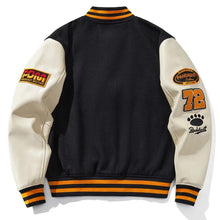 Load image into Gallery viewer, Panda P embroidery varsity baseball style jacket