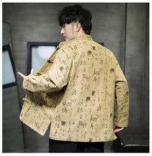 Load image into Gallery viewer, Artistic Chinese calligraphy design Tang dynasty jacket