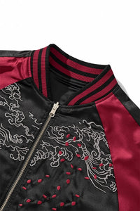 Premium twin dragon embroidery sukajan jacket
