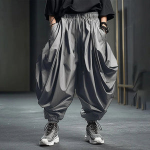 "karui" baggy elastic ankle harem pants