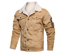Load image into Gallery viewer, Fleece lined vintage inspired military style jacket