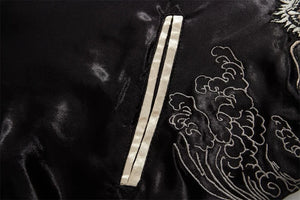 Hyper premium smoke dragon embroidery sukajan souvenir jacket