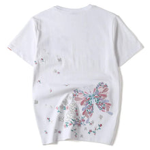 Load image into Gallery viewer, Embroidery butterflies T-shirt