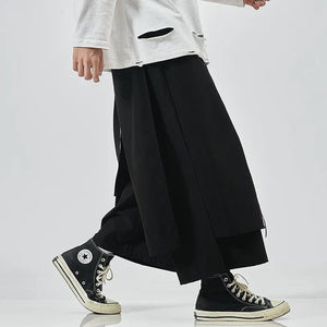 Solid baggy layered harem pants