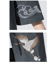 Load image into Gallery viewer, Stork design kimono shirt