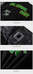 Mr. strong body varsity baseball jacket