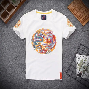Embroidery Dragon & Phoenix T-Shirt