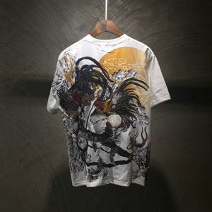 Hyper premium embroidery roosters T-shirt