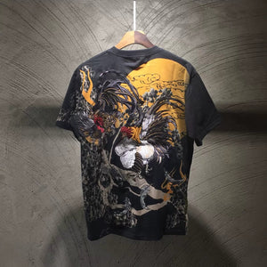 Hyper premium embroidery roosters T-shirt