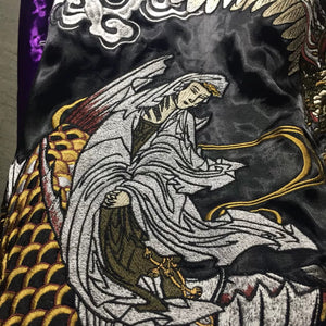 Hyper Premium embroidery carp vs phoenix sakura sukajan jacket
