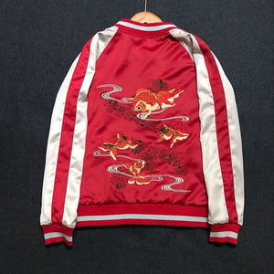 2 sided Premium goldfish sakura sukajan jacket
