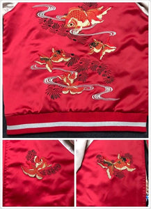 2 sided Premium goldfish sakura sukajan jacket