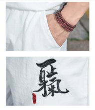 Load image into Gallery viewer, Tang kanji text linen shirt pants set