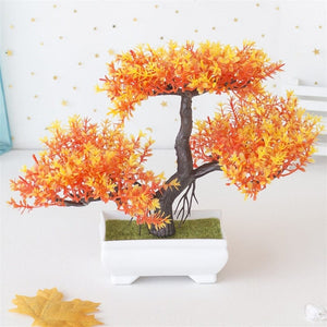 Plastic bonsai tree display