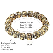 Load image into Gallery viewer, Golden tibetan buddha bracelet