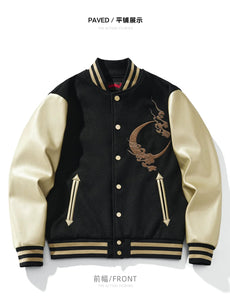 Ultra premium midnight beast embroidery sukajan baseball jacket