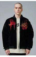 Load image into Gallery viewer, Hyper premium fiery beauty embroidery baseball style jacket