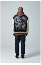 Load image into Gallery viewer, Premium dragon tattoo embroidery baseball jacket