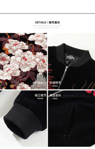 Hyper premium fiery beauty embroidery baseball style jacket