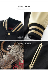 Ultra premium midnight beast embroidery sukajan baseball jacket