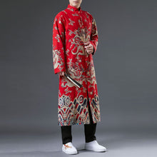 Load image into Gallery viewer, Tang Chinese dragon extra long jacket