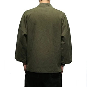 Shinobi design kimono shirt