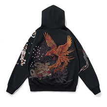 Load image into Gallery viewer, Premium tiger phoenix embroidery hoodie