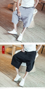 Baggy knee length harem pants