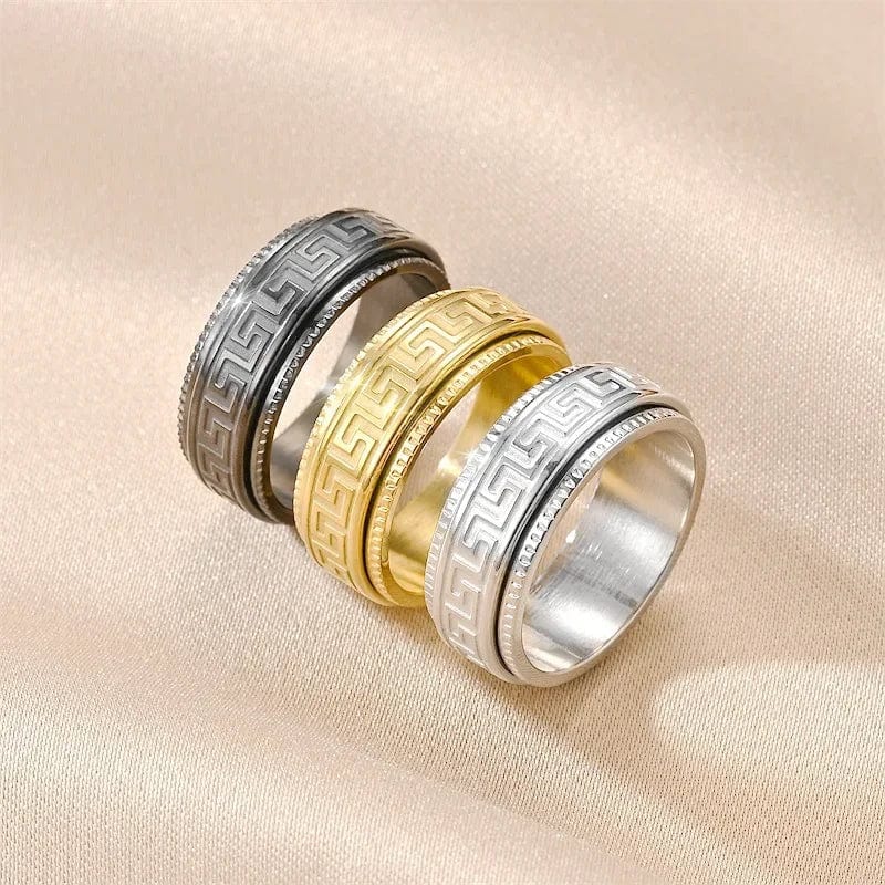 Indian Script Ring Titanium ancient script ring – High Street Beast