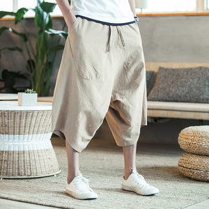 Baggy knee length harem pants