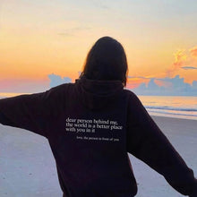 Load image into Gallery viewer, Dear message text hoodie