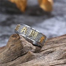 Load image into Gallery viewer, Kanji text stainless steel ring