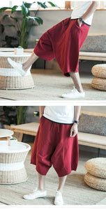 Baggy knee length harem pants