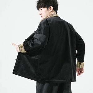 Golden accent Tang Dynasty jacket